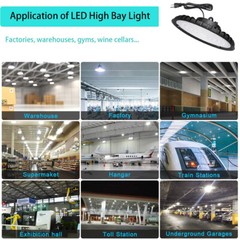 UFO LED HighBay Light 6000K 300W Warehouse Industrial High bay UFO Stadium Light