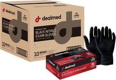 Black Nitrile Exam Gloves – Disposable Multi-Purpose Use Medical Gloves Use f…