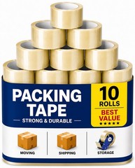 Heavy Duty Clear Packing Tape 10 Pack 1.88” x 120 ft Strong Shipping Box Sealing