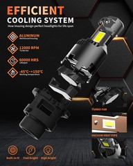 Autogood D2S D2R Led Bulbs 24000Lumens 600 Brightness 6000K Cool White Light