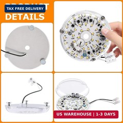 JIANWEI 4 inch Ceiling Fan LED Light Replacement 6000K, 18W LED Retrofit Kit, Di
