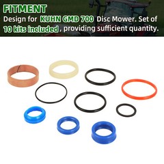 For KUHN GMD 700 Disc Mower 60mm Bore X 25mm Ram Hydraulic Cylinder Seal Kit US