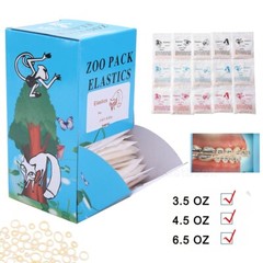 5000pcs AZDENT Dental Orthodontic latex Elastics Rubber Bands Zoo Pack Elastics