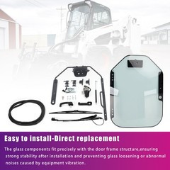Front Door Glass kit 7120402 7120401 For Bobcat Skid Steer Loaders S450 S510 V2