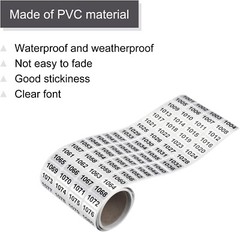 1-10000 Self Adhesive Consecutive Number Inventory Labels Stickers Waterproof