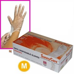 VINYL MEDICAL EXAMINATION DENTAL GLOVES MEDIUM MED M LOT 48 = 24 Pr cornstarch