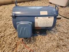 3 HP 3 Phase Electric Motor 1800 RPM 182T Frame ODP Open Drip Proof 230/460V