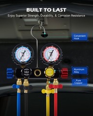 OMT 4 Way AC Gauge Set Professional A/C Manifold Gauge Kit for R410a R22 R134a