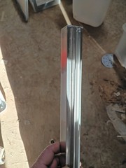 Set Of 2 18in Sneeze Guard End Posts For ¼” Glass In Original Paper Chrome 1⅛”²
