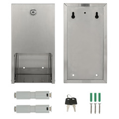 2 Roll Stainless Steel Commercial Toilet Paper Dispenser, Heavy Duty Wall Mount