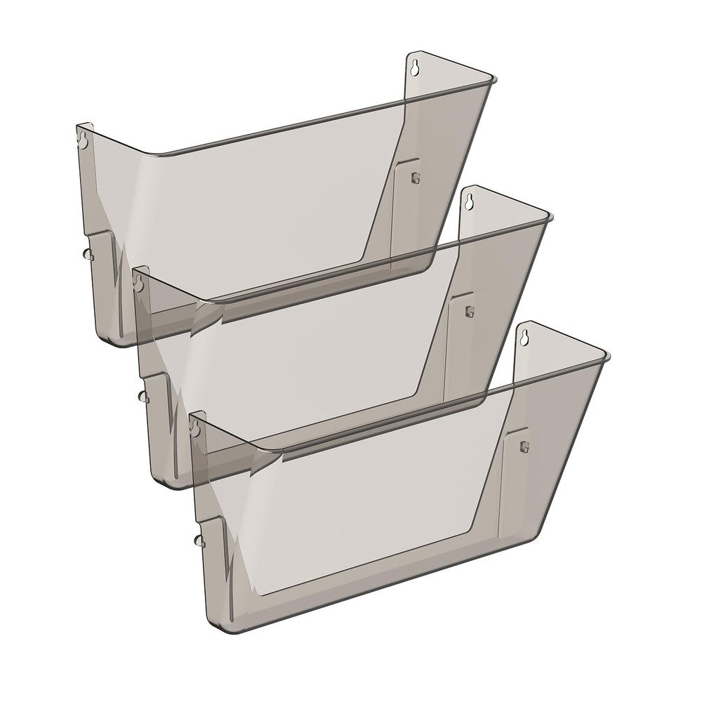 Clear Acrylic Single Pocket, Plastic Hanging Wall Mount File Holder for Offic…