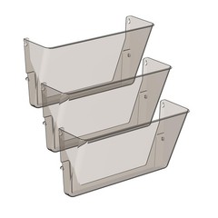 Clear Acrylic Single Pocket, Plastic Hanging Wall Mount File Holder for Offic…