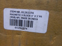 Groz 4.76 to 2-3/4″ Capacity, 90° Angle, Steel V-Block MVB/4P