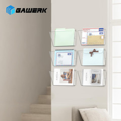 3 Pack Clear Acrylic Single Pocket, Plastic Hanging Wall Mount File Holder for O