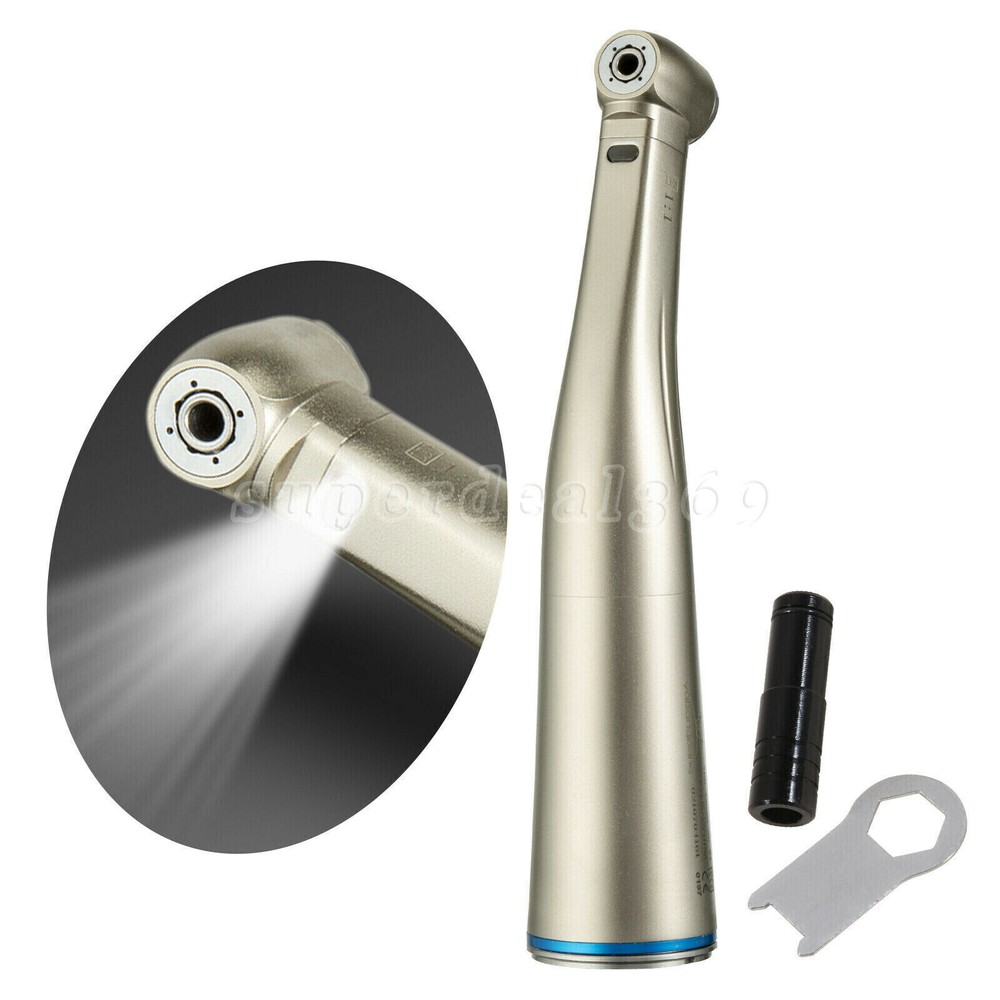 NSK Style Dental 1:5 /1:1 ratio Contra Angle Fiber Optic LED Handpiece Inner DL