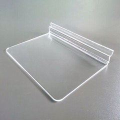 10″x7.5″x1.6″ Clear Acrylic Slatwall Shelf 0.6 lbs, Quality Acrylic
