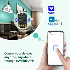 Ewelink 30A Hight Power Wifi Smart Switch 110V/120V/240V, APP Remote with Timer,