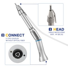 Dental Surgical 20 Degree Straight Handpiece with External Water Pipe Irrigation
