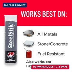 J-B Weld 8267 SteelStik Steel Reinforced Epoxy Putty Stick – 2 oz.