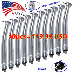 10 Pcs BURR NSK PANA MAX Style Dental High Speed Turbine Handpiece 4Hole U3BM