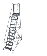 NEW! Cotterman 172 in H Steel Ladder, 13 Step Expanded Metal, 450 lb Load Cap!!