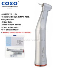 COXO Dental 1:5 Fiber Optic Electric Handpiece Contra Angle High Speed CX235C7-5