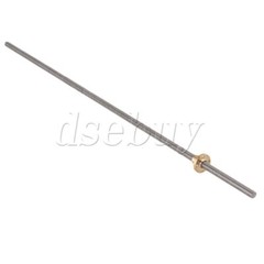 L500mm Stainless Steel Lead Screw and Connector 2mm Lead for Machine Tool