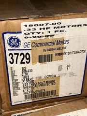 Genuine GE Commercial AC Motor 5KCP39LGS407S , 1/3 HP 208-230V NEW