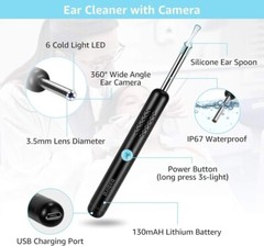 Ear Wax Removal Tool Cleaner with Camera and Led Lights with Built-in WiFi