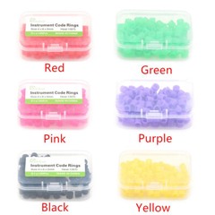 10Packs Dental Autoclavable 135ºC Bands Ring Recognition Silicone Color Large