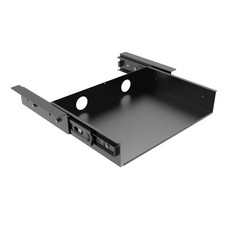 Mofangtech 13 inch Under Desk Slide Out Storage Shelf, Sliding Black