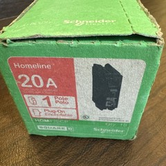 10-Pack Schneider Electric – HOM120CP – Square D 20A 1 Pole, Circuit Breaker