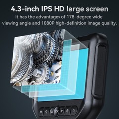 1080P HD LED Handheld Industrial Endoscope 8mm Borescope Inspection Snake Camera