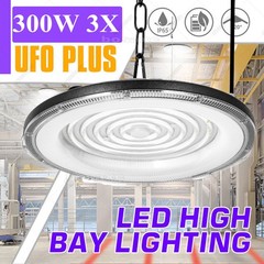 3 Pack 300W Led UFO High Bay Light 300 Watts Commercial Factory Warehouse Light