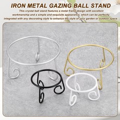 5.3″ x 3.1″ Iron Metal Gazing Ball Stand for 6-8″ Sphere Holder Black]