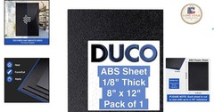 Versatile 1/8″ Thick 8″ x 12″ ABS Plastic Sheet – Textured & Matte Finish