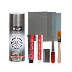 Alloy Wheel Scratches Remove Kit Rim Touch Up Repair Kit Metallic Black Color