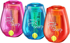 Office Pencil Sharpener, Twist-N-Sharp, Easy Open Tray, Perfect for Kids, Works