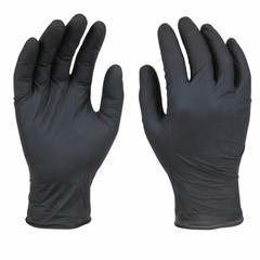 1000 Pieces, Black Nitrile Exam Powder-Free Disposable Gloves X-Large 6 MIL