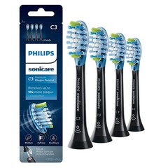 4-Pack Genuine Philips C3 Premium Plaque Control Brush Heads C3-black-HX9044/17