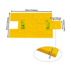 3PCS Manual Yellow Concrete Stamping Molds Stackable Concrete Stone Texture Mats