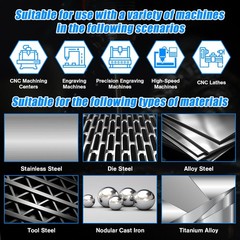 1/8″ Carbide End Mills 4 Flute Square End Mill AlTiN Coating HRC 55 Tungsten