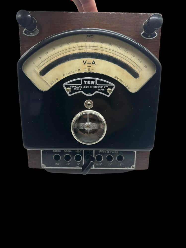 WWII Yokogawa JEC-47 Denki Y.E.W. Tokyo Japan Type DC Wattmeter Volt Meter DPW
