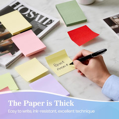 Sticky Notes 1.5X2 In, 16 Colors Post Self Stick Pad Its, Clean Removal