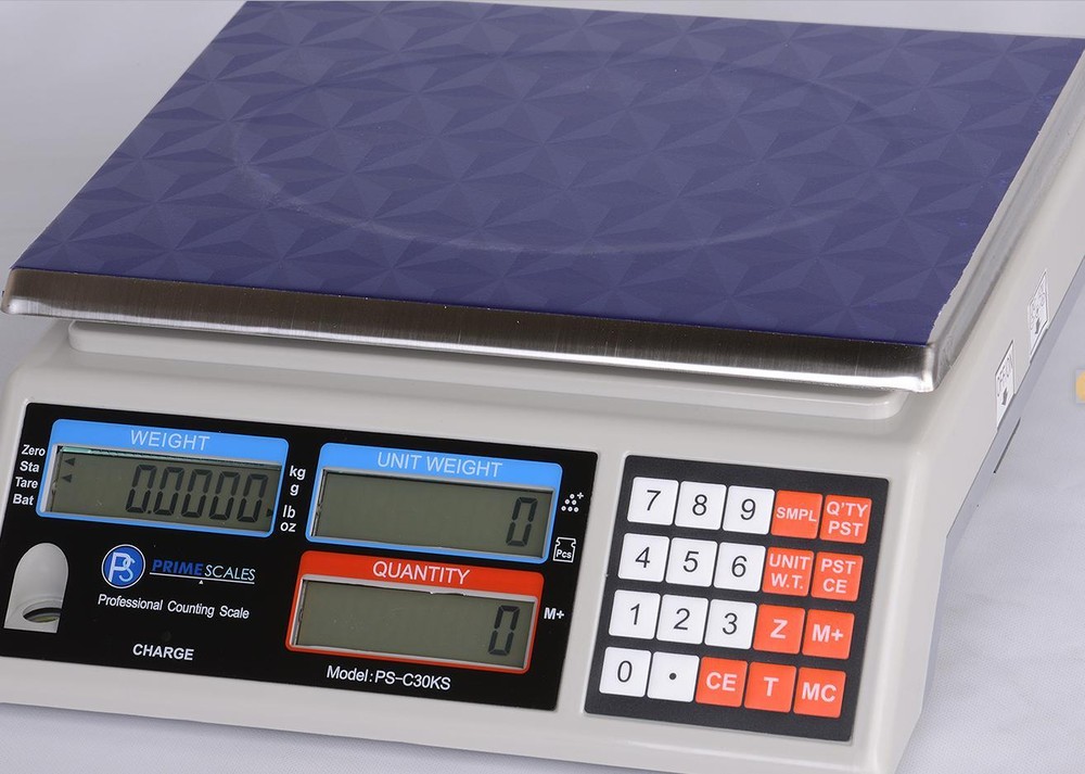 Prime Scales PS-C30KS Portable Counting Scale 3kg/ 6.6 x 0.0002 lb, AC adapter