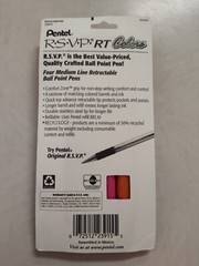 New Pack Of 4 Pentel RSVP RT Colors Medium Multi Color Orange Pink Blue Violet