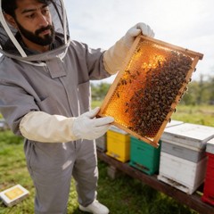 Bee Keeper Suit for Men Women, Bee Suit with Gloves & Veil Hood, Multi-Size L…