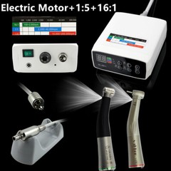 Dental Brushless Electric Motor &1:1 1:5 16:1 Fiber Optic Contra Angle Handpiece