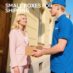 Small Shipping Boxes 3.5×3.3×1.6 Inches, 25-Pack Brown Corrugated Cardboard G…