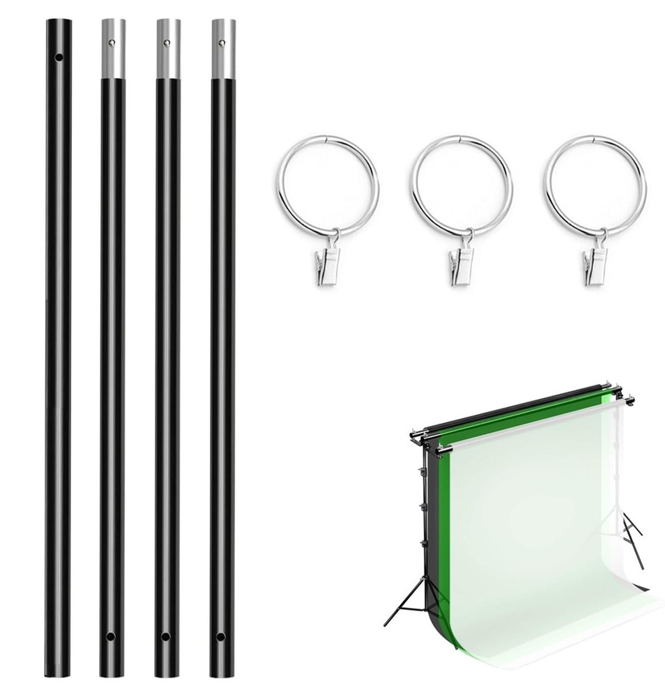 10ft/3M Background Folding Crossbar, Photography Lighting Muslin Backdrop Sup…